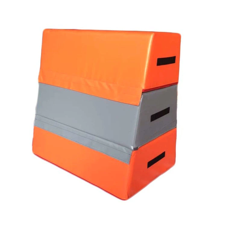 Cutie de săritură moale cu trei secțiuni pătrate